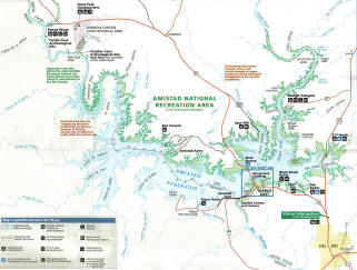 Map of Lake Amistad